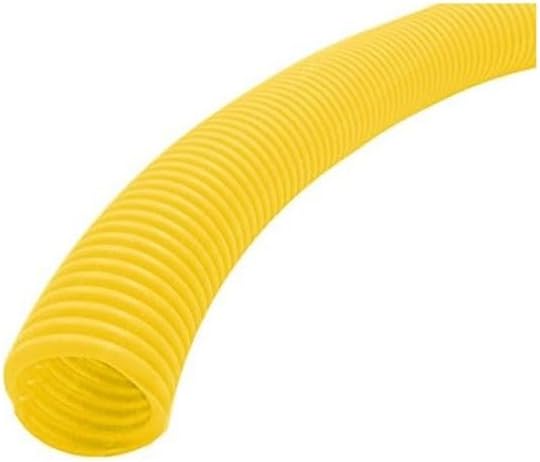 Electriduct Split Wire Loom Tubing Polyethylene Corrugated Flexible Conduit - 1/4" Nominal Size - 100 Feet - Yellow