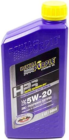 Royal Purple (36520-6PK HPS 5W-20 Synthetic Motor Oil with Synerlec Additive Technology - 1 Quart, (Case of 6)