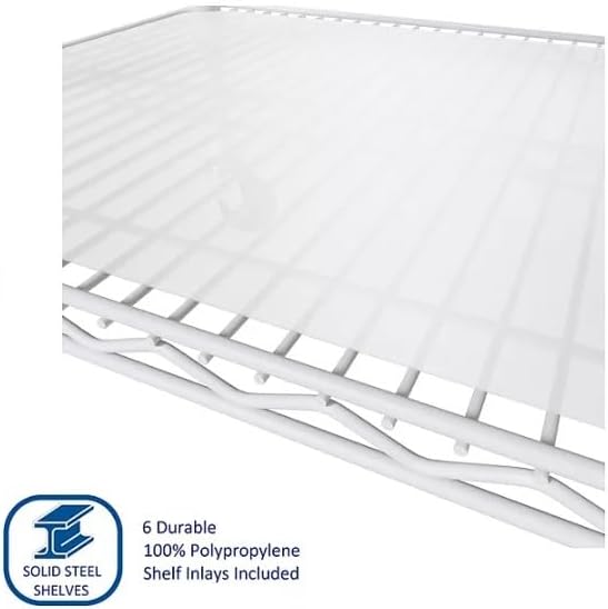 Generic Organize in Style with The Members Mark 6-Tier NSF Heavy Duty Wire Shelving, 47.75"" W x 18"" D x 75.5"" H (White, 1 PACK)