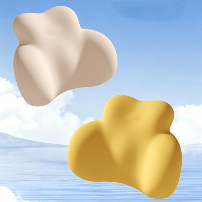 Car Lumbar Support Pillow for Ford Escort Mk4 XR3i Cabrio 1986 to 1990 Memory Foam Back Support Cushion Breathable Car Seat Lumbar Pad Accessories,Beige