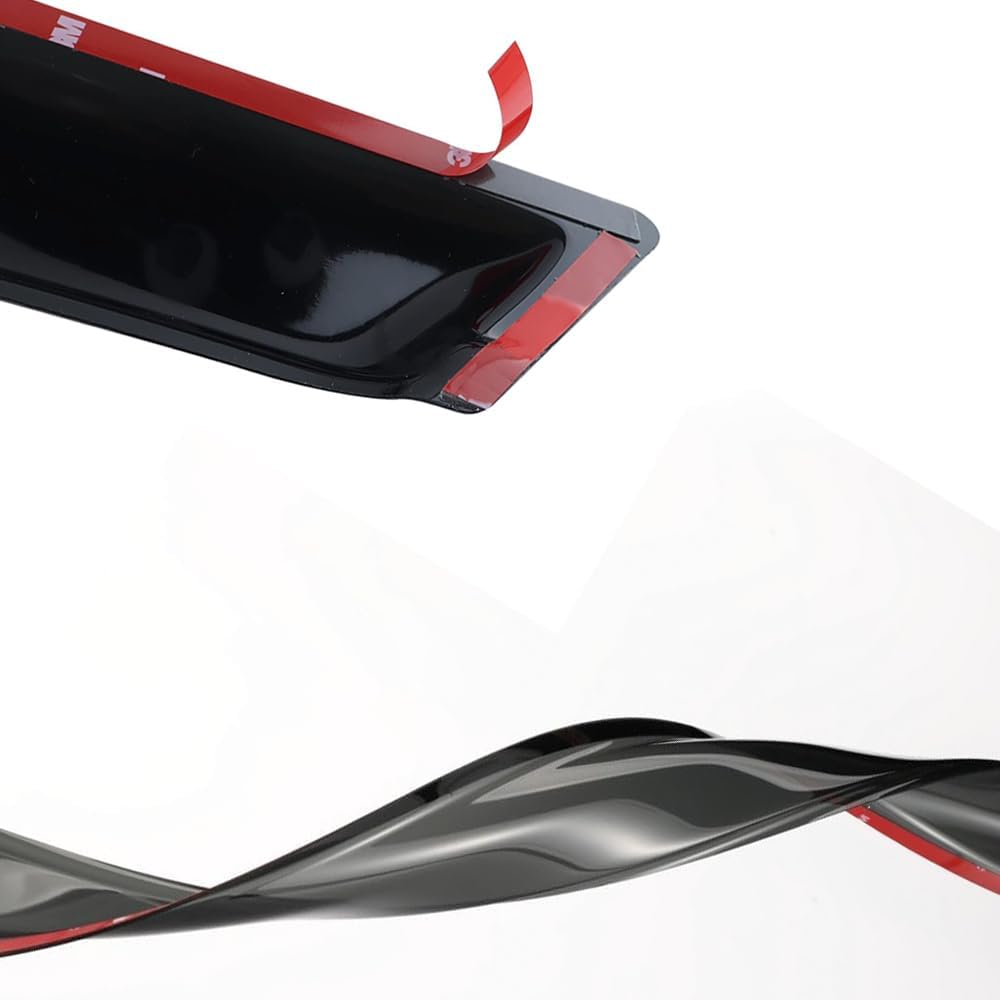 Side Window Visors Wind Vent Deflector fit for 2016-2021 Mazda CX9,4pcs Outside Mount Tape-On Dark Smoke Nice Sun Rain Guards Set MA38