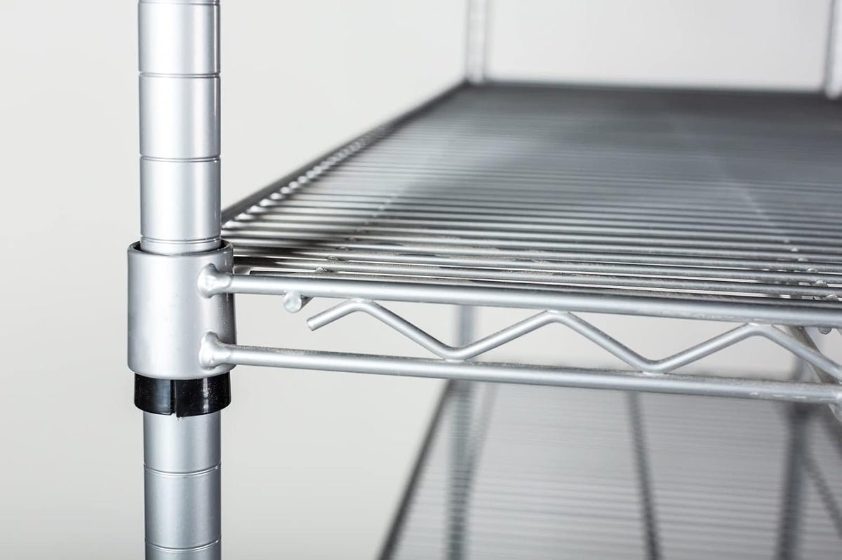 Omega 12" Deep x 24" Wide x 74" High 3 Tier Gray Starter Shelving Unit