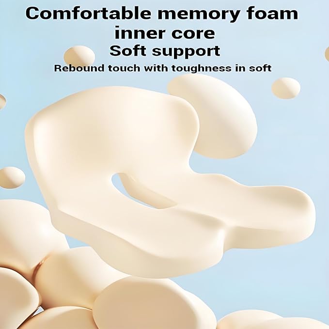 Memory Foam Truck Seat Cushion for Truck Driver Ergonomic Driver Seat Cushion with Lumbar Support & Sciatica Relief, Ideal Car Seat Cushions for Driving & Semi Truck & Office Chair