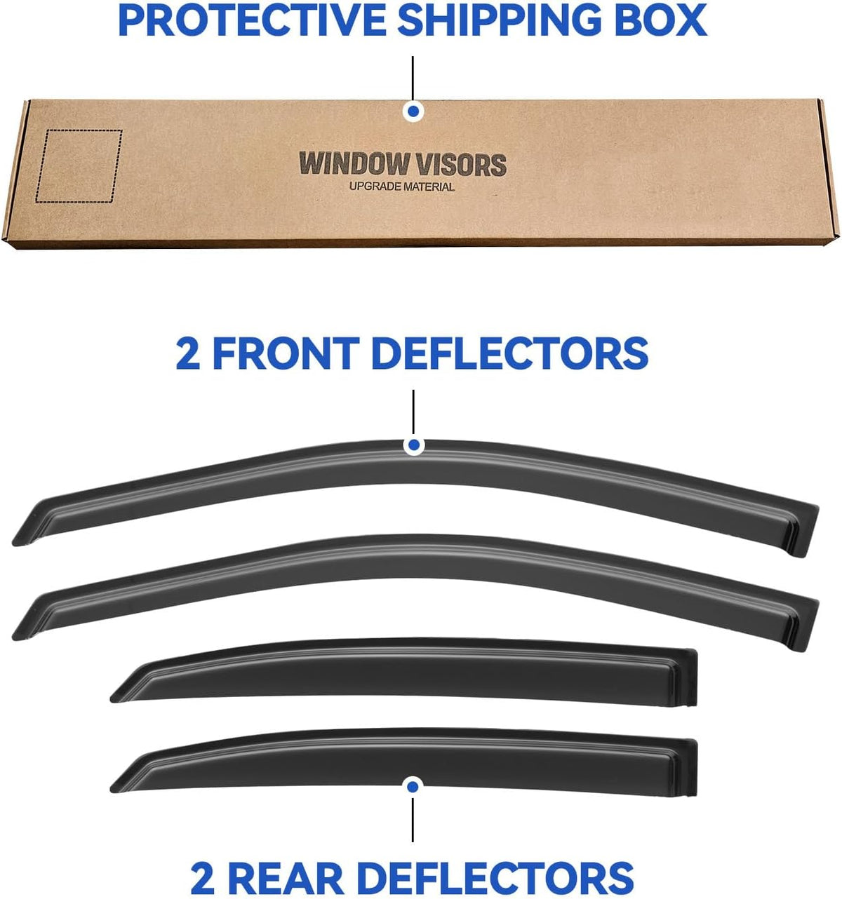 Window Visors Rain Guards for 2010-2015 Lexus RX350, Out-Channel Window Vent Wind Deflectors Visors Shades for 10-15 Lexus RX450h