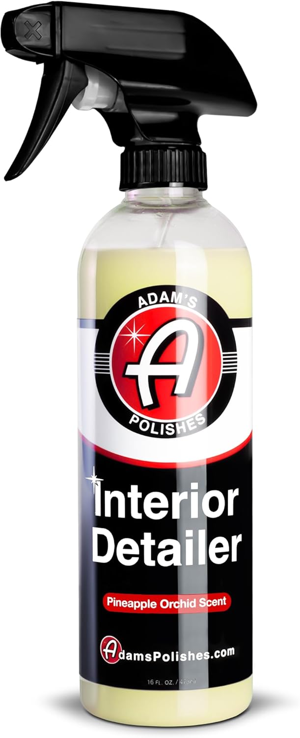 Adam's Polishes Interior Detailer 16 fl. oz (Pineapple Orchid) - Total Car Interior Cleaner, Protectant & Dressing | All Purpose Cleaner & Leather Conditioner | Vinyl, Dashboard, Screen, Seat Cleaner