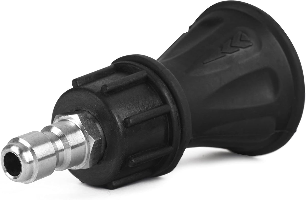 McKillans 40 Degree Pressure Washer Nozzle - Stainless Steel, High-Efficiency Cleaning, Durable Nozzle Guard with Rubberized Protection (4.0 Orifice)