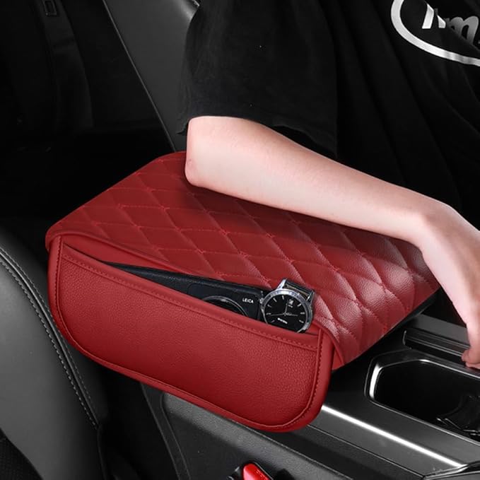 Universal Car Armrest Pad for Lexus RX|RX AL30 AL20 AL10 XU30 RX 450 350 200 270 Leather Armrest Box Center Console Cover Pad Waterproof Arm Rest Protector Decor Accessories,Beige-Normal