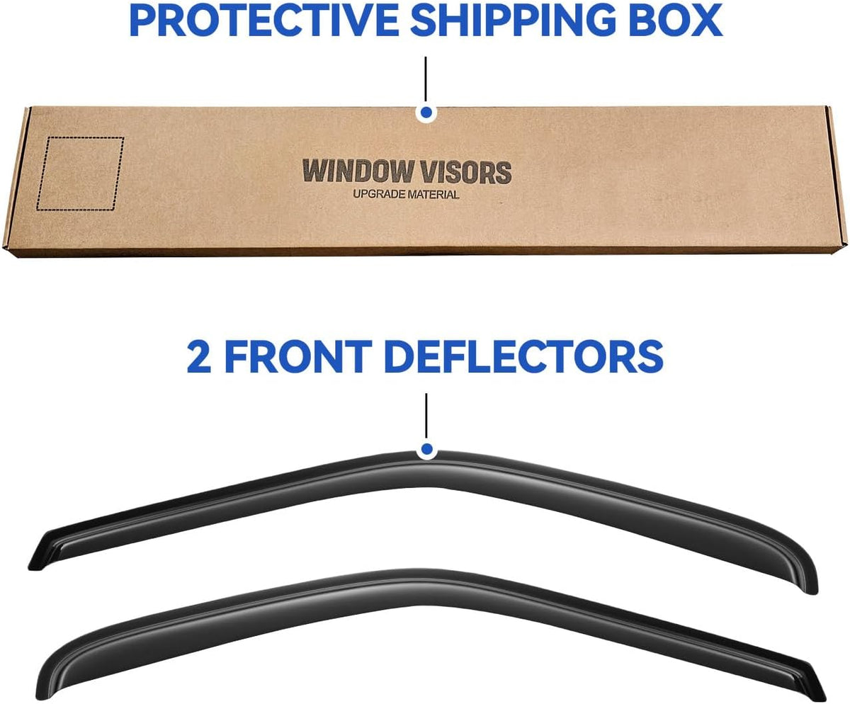 Window Visors Rain Guards for 1997-2003 Ford F150 Standard Cab, Out-Channel Window Vent Wind Deflectors Visors Shades for 1997-1999 F250, 2004 F-150 Heritage Regular Cab, 2PCS