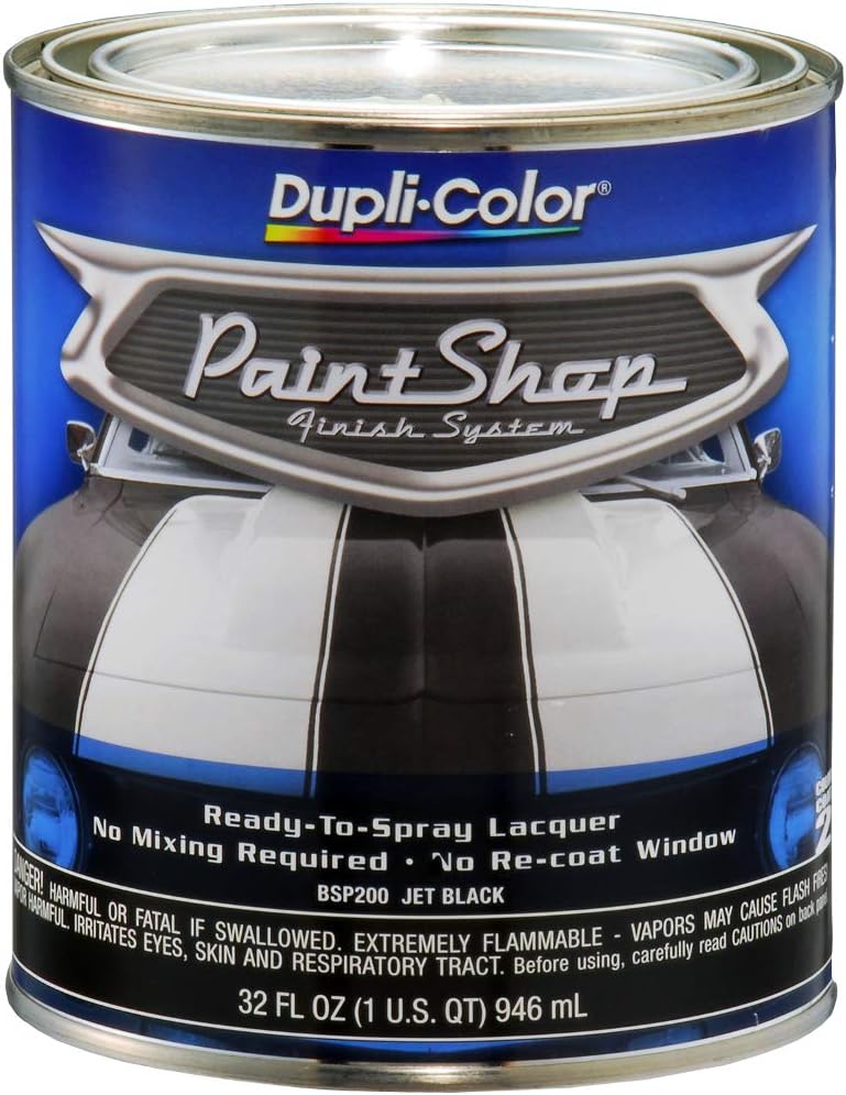 Dupli-Color (BSP200-2 PK 'Paint Shop' Jet Black Finish System Base Coat - 1 Quart, (Case of 2)