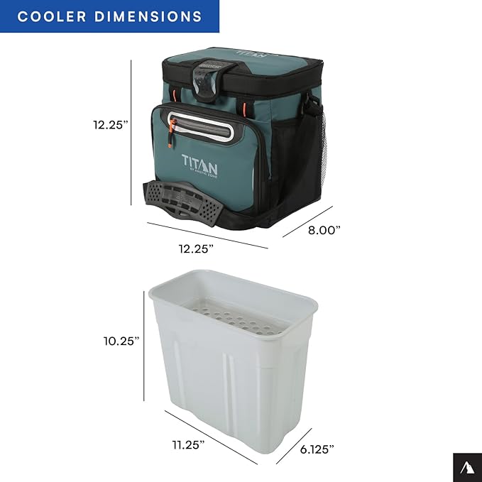 Titan by Arctic Zone Deep Freeze Cooler - Zipperless Hardbody Cooler - Deep Freeze Insulation, HardBody Liner, and SmartShelf