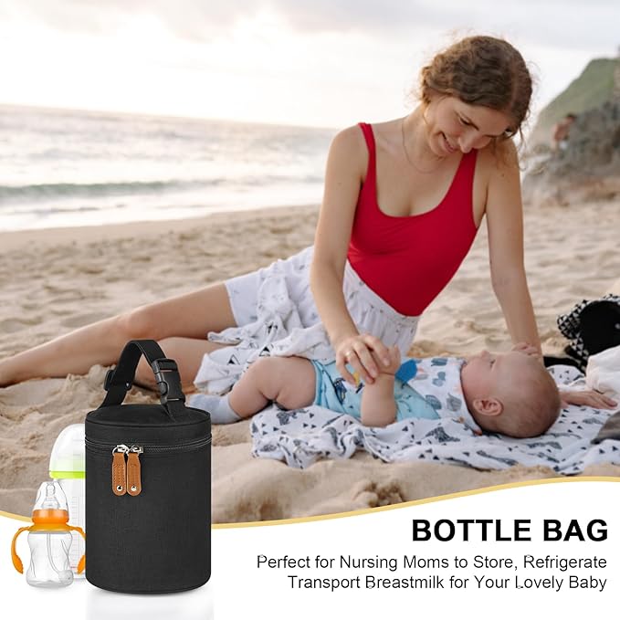 Accmor Breastmilk Cooler Bag, Insulated Baby Bottle Cooler Tote Bags for Nursing Mom Daycare