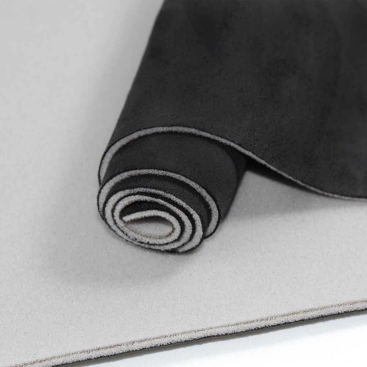 Suede Headliner Fabric with Foam Backing - Black Suede Headliner wrap Interior Material for Car/Truck/SUV/RV Roof, Home Repair/DIY Headliner Material Automotive Headliner Fabric (Black, 96"×60“)