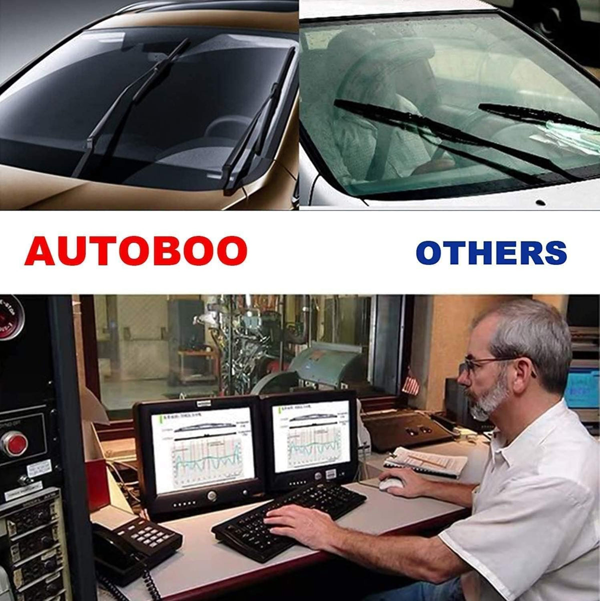 AUTOBOO 19"+19" Windshield Wipers with 14" Rear Wiper Blade Replacement for Jeep Liberty 2008 2009 2010 2011 2012-Original Factory Quality (Pack of 3)