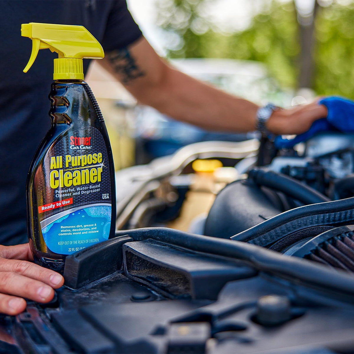 Stoner Car Care 92694-4PK All Purpose Cleaner Powerful Water-Based Cleaner and Degreaser, Easily Removes Dirt, Grease, Stains, and More, Multi-Purpose, Multi-Surface, Ready to Use, 22 Fl Oz, Pack of 4