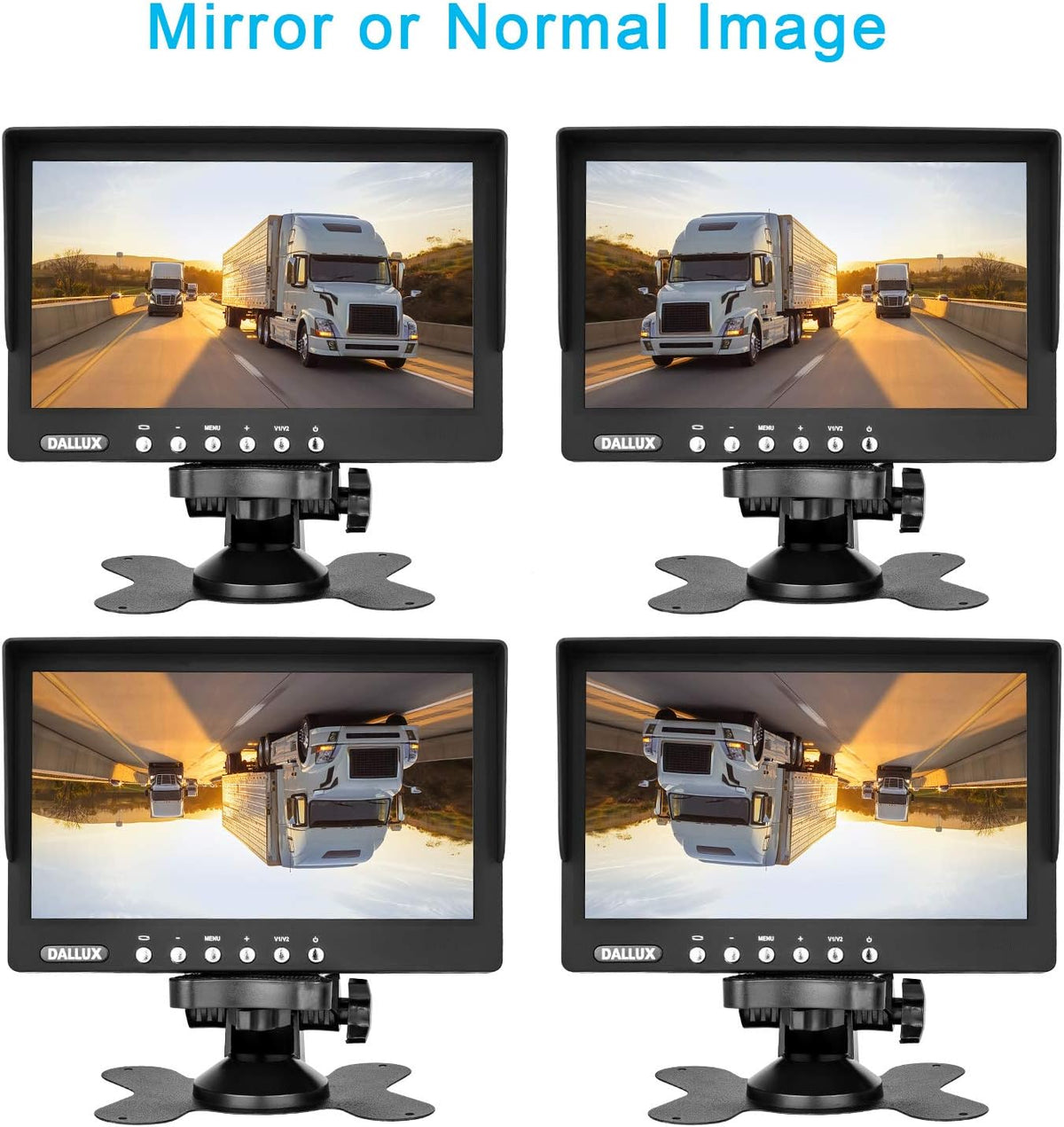Truck Backup Camera Monitor kit,Heavyduty Vehicle Waterproof Night Vision Wide Angle Rearview Cab Cam+7 inch Screen+66ft Extension Cable for Bus/Van/Fifth Wheel/Trailer/RV/Camper/Pickup/(12V-24V)