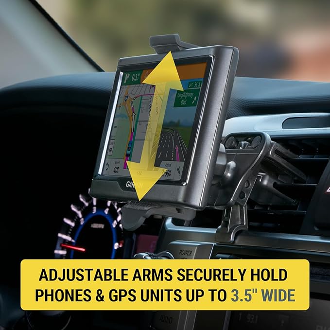 Scosche HDVM Universal 3-in-1 Vent/Windshield/Dashboard Cell Phone Holder Car Mount, Suction Cup Phone Mount with Vent Clip, Compatible with iPhone 16/15/14/13/12 & Mobile Phones up to 3.5 inches