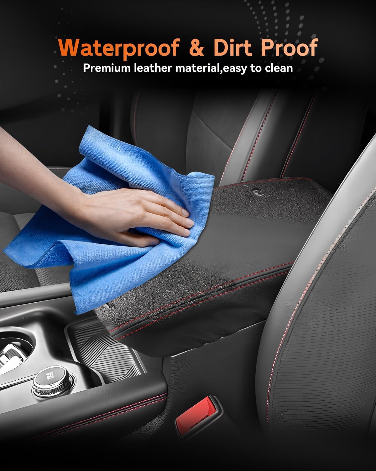 CDEFG for 2025 Ford Explorer Center Console Cover Armrest Box Cover for Explorer 2020 2021 2022 2023 2024 2025 Accessories Console Arm Rest Protector