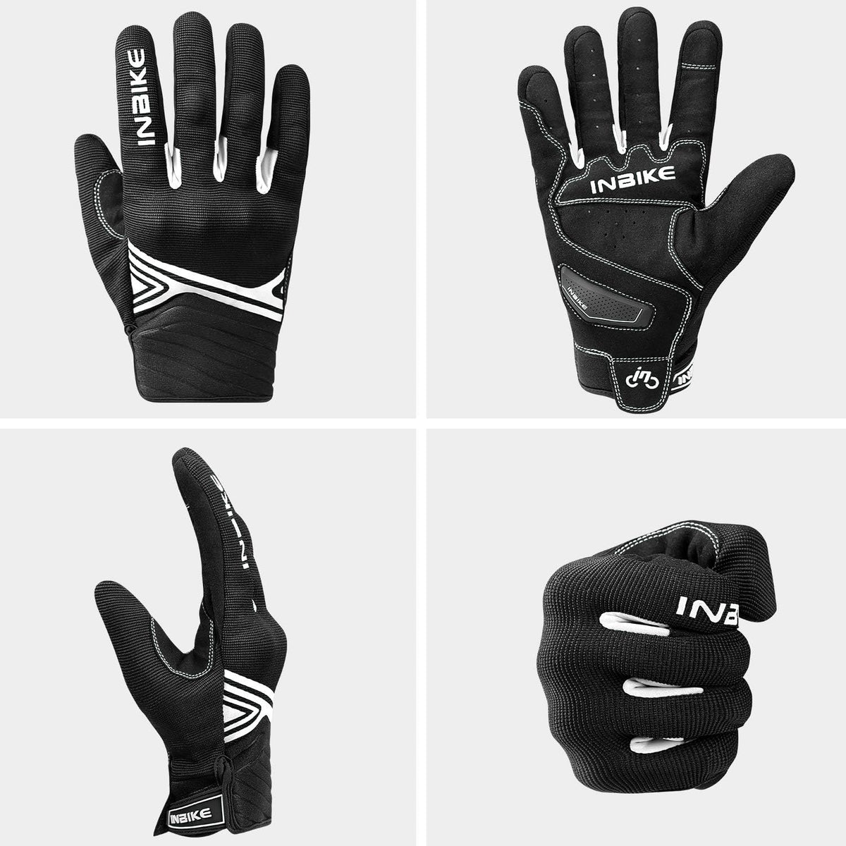 INBIKE Breathable Mesh Motorcycle Gloves Touchscreen with TPR Palm Pad Hard Knuckles