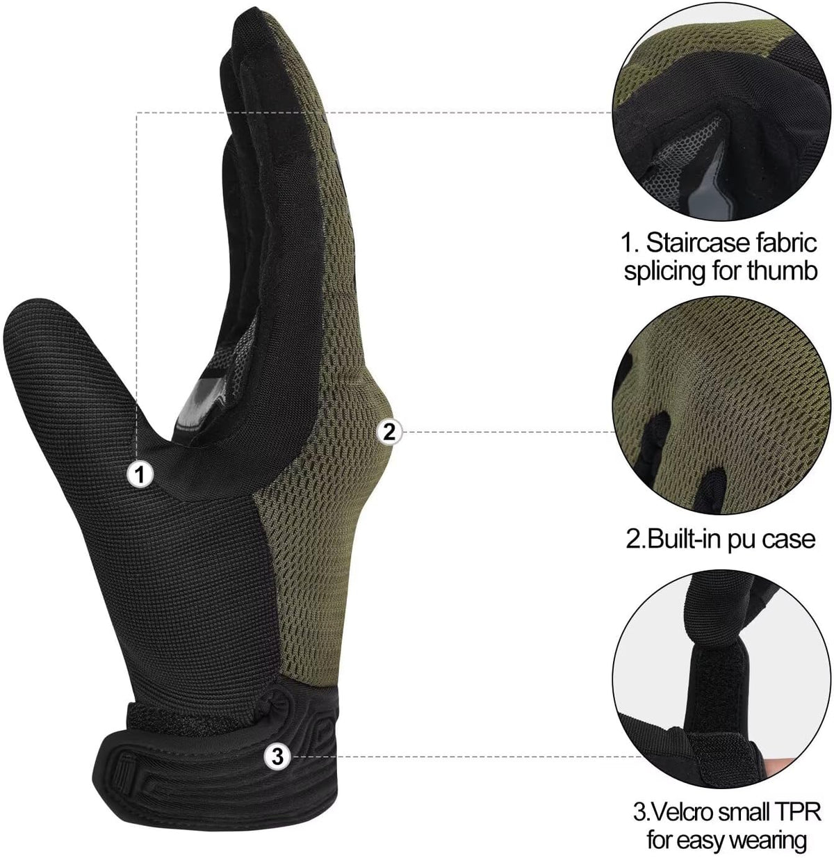 INBIKE Breathable Mesh Motorcycle Gloves for Men/Women, Shell Protection, Reflective, TPR Palm Sliders, Touchscreen Motorbike Gloves for ATV BMX MTB Riding