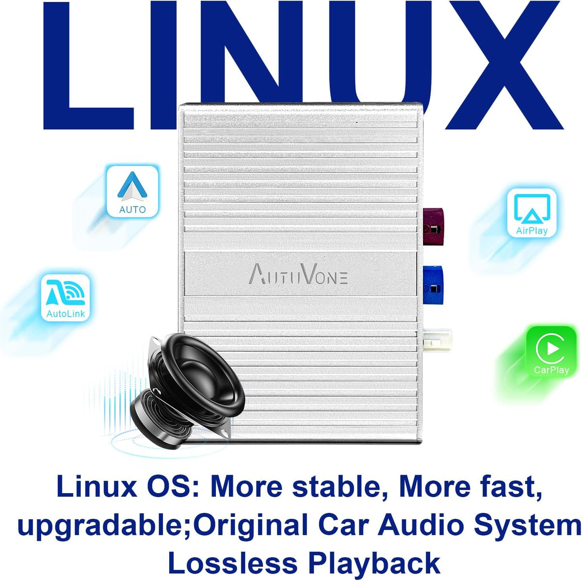 Wireless/Wired Phone Mirroring Android Auto Interface Upgrade Kit for Lexus 2005-2008 is, Support Wireless CarPlay, AirPlay, Cameras, Retaining Car OEM Monitor, Control System