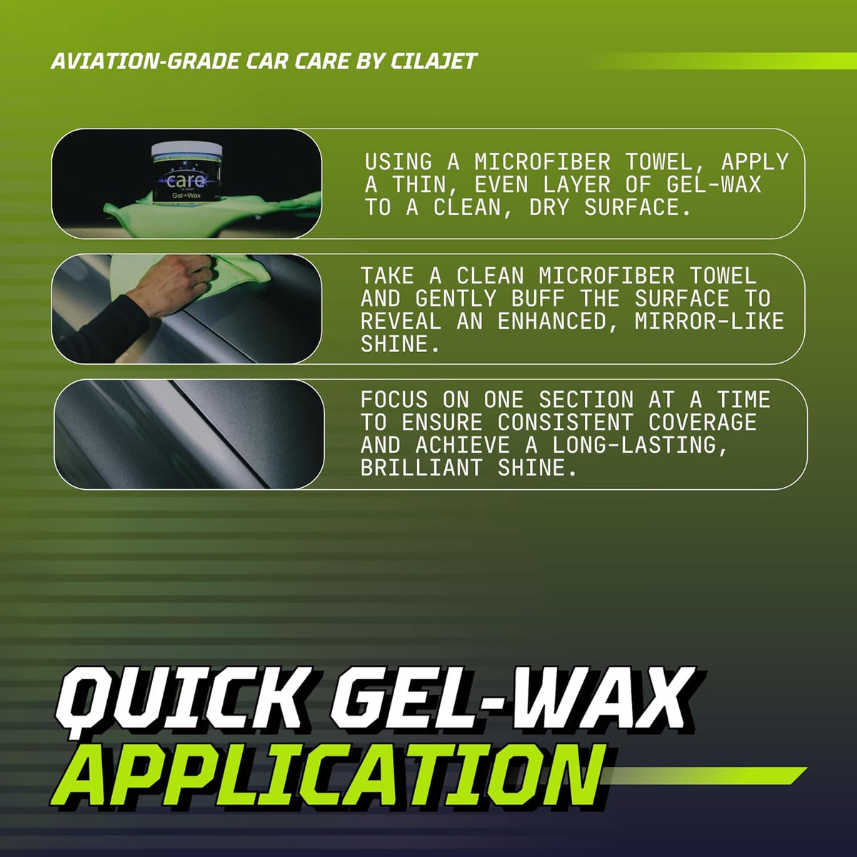Care Gel-Wax 26 Oz. - Long-Lasting Vehicle Paint Protection With Deep Shine - Non-Hazardous Car Care for Cars, Trucks, Motorcycles, and Boats