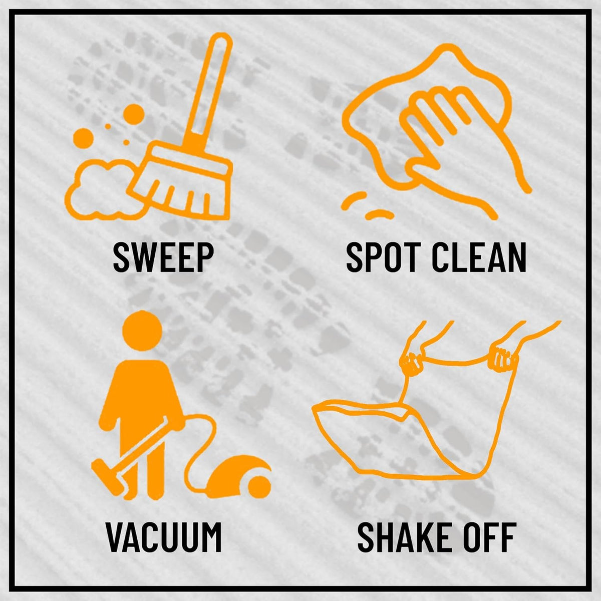 Ottomanson 2'7" x 8' Hallway Runner with Scraper Pile - Extra Durable Non-Slip Rug Mat for Indoor & Outdoor Use - Ideal for Kitchen, Entryway & Garage - High-Traffic Carpet, Black