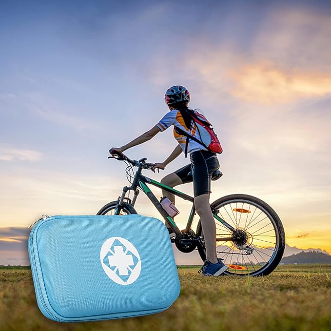 Car-Home Survival First-Aid Kit Emergency-Kit - Blue 273Piece Equipment Travel Supplies First Aid Set Home Essentials Camping Hiking YIDERBO