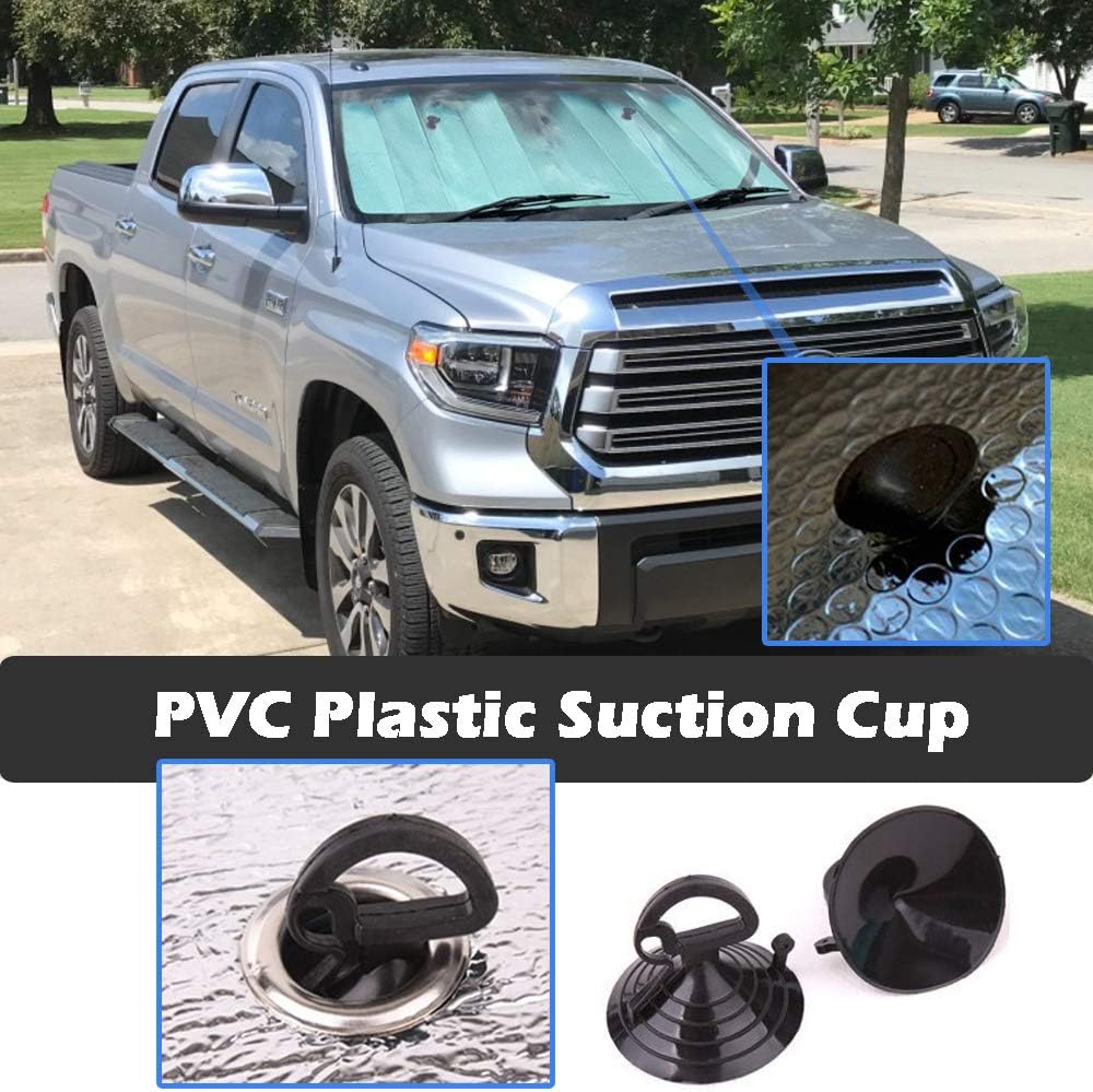 Big Hippo Front Car Sun Shade Windshield, Jumbo/Standard Sunshade Keeps Vehicle Cool UV Ray Sun Visor Protector Sunshades - Easy to Use Folding Sun Shade - Silver/Black Sides(Size: 55.16 X 27.5inch)