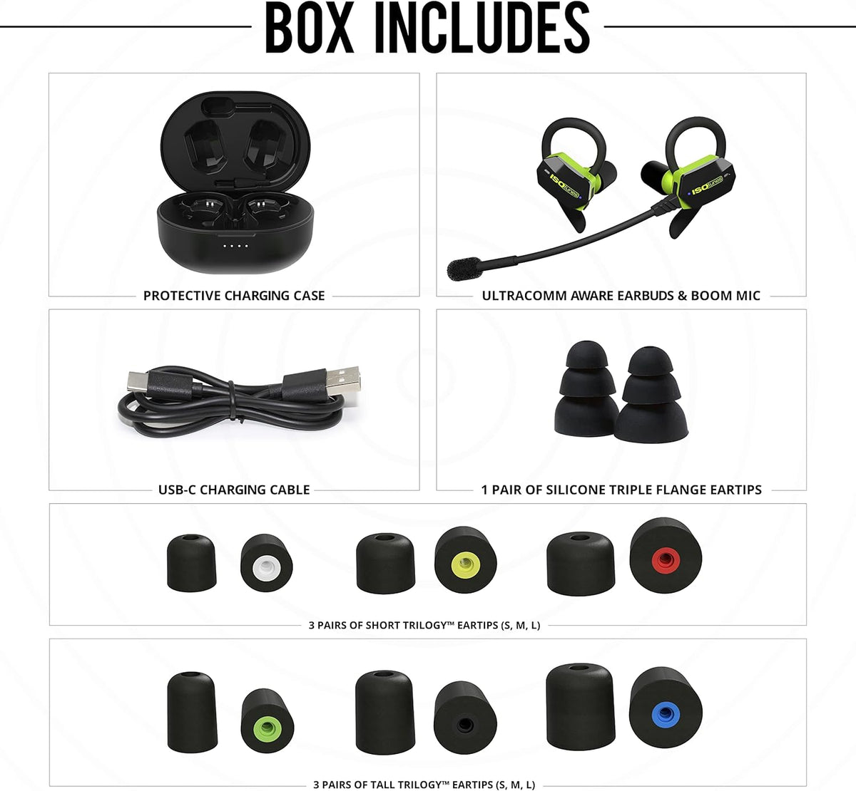 ISOtunes ULTRACOMM Aware Hearing Protection: True Wireless Bluetooth Hearing Protection with Detachable Boom Mic and Level Dependent Audio Passthrough