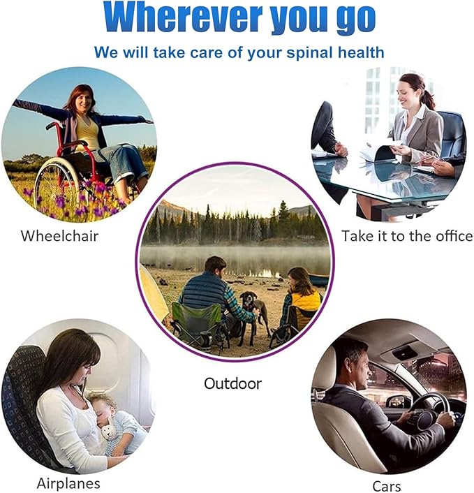 Gel Seat Cushion - Non-Slip Egg Seat Cushion Chair Pads - Office Chair Car Seat Cushion for Sciatica & Back Pain Relief - Coccyx Cushion for Home, Wheelchair, Computer, Desk Chair, Truck