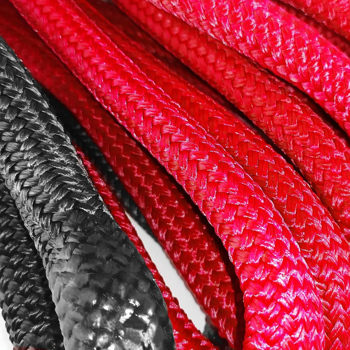 KING-PRO Kinetic Recovery Rope 7/8“x30' Towing Rope 30,000lbs Breaking Strength 100% Nylon Made Heavy Duty Offroad Snatch Strap 30% Elasticity for Full-Size Truck Large SUVs Offroad Vehicels (Red)