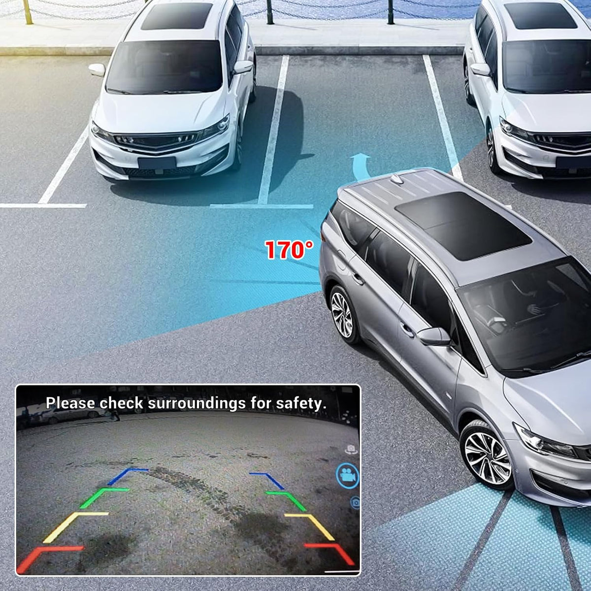 Rear View Backup Camera Compatible with Ford Escape 2014 2015 2016 Parking Assist Camera 170°Ultra Wide Angle HD Night Vision Waterproof Escape Accessories Reverse Camera EJ5Z-19G490-A GJ5T19G490AD