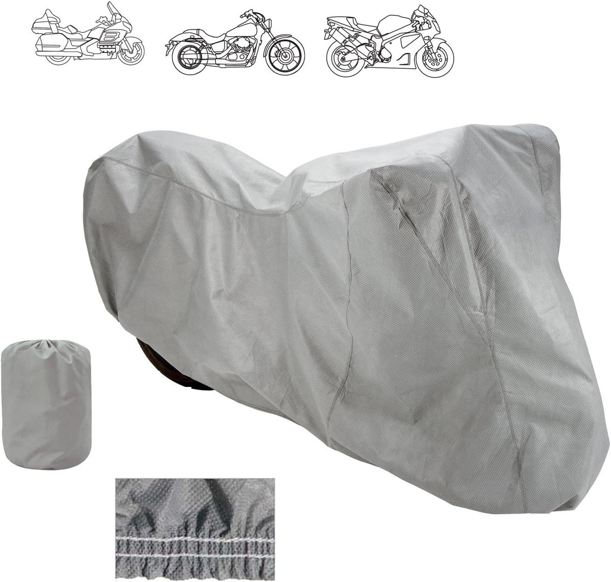 SavvyCraft Motorcycle Storage Cover for Small Sports Bike, Large Scooter Fit up to 80" L