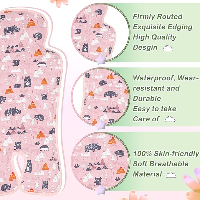 Pinkunn 2 Pcs Gel Car Seat Cooling Pad for Baby Summer Breathable Ice Cushion Multifunctional Ice Stroller Cooler Mat for Stroller Baby Dining Chair Child Safety Seat(Bright Color,Forest)