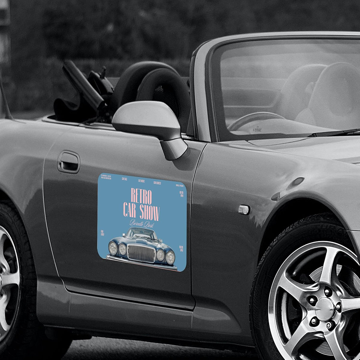 Custom Car Magnet for Business 2 Pack | Personalized Logo, Text, and Image Reflective Magnetic Signs for Vehicles | Effective Advertising Signs | Various Size | Weather-Resistant - 24x36in