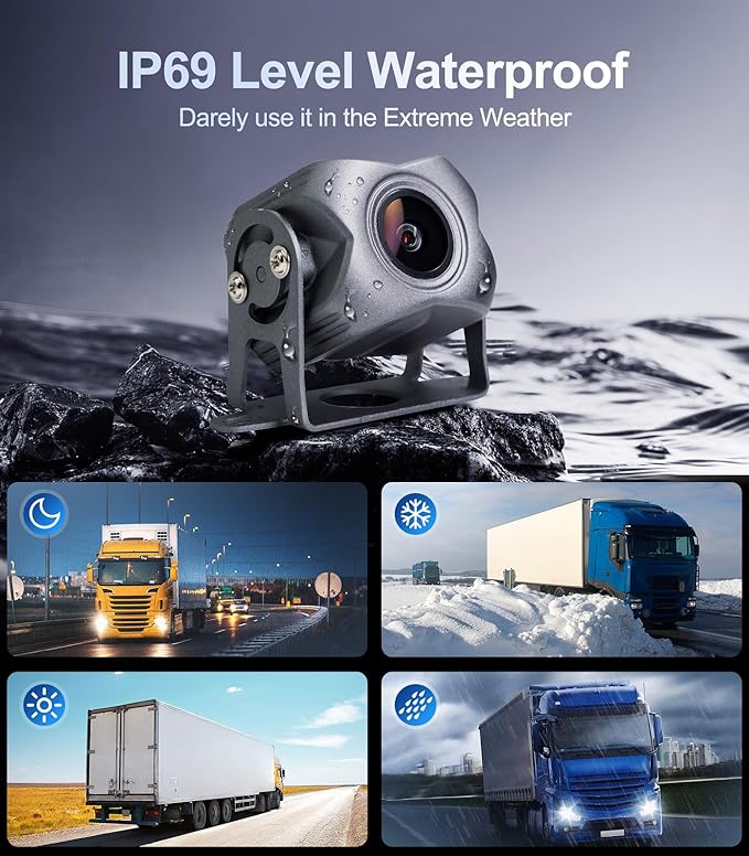 6-Channel 1080P Dash Cam Backup Camera System with 10.33 Inch Touch Screen Parking Monitor, Back Up Camera Car Radio for RV/Truck/Trailer/Van/SUV/Cars,Wireless Carplay/Android Auto/WiFi/Bluetooth/FM