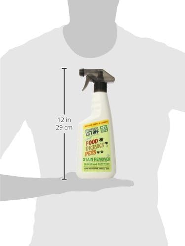 Motsenbocker's Lift Off 40501 Food, Drink, and Pet Stain Remover Spray Eliminates Tough Stains from Multiple Surfaces, Excellent as a Pre-Wash Laundry Treatment, Water-Based, 22 Fl Oz, Pack of 1