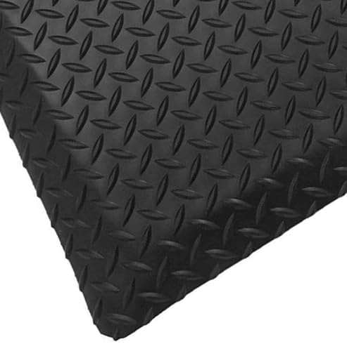 Rhino Mats, American Classic Diamond Anti-Fatigue Mats, Industrial Ergonomic Comfort Standing Mat for Work, Home, Garage, Office, Kitchen or Anywhere (Black 1" Thick, 3 FT. x 13 FT.)