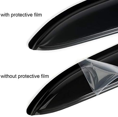 92359 Side Window Visor Wind Vent Deflector fit for 2015-2024 Ford Mustang,2pcs Outside Mount Style Tape-On Nice Sun Rain Guards Set