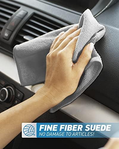 Microfiber Cleaning Cloth Grey-50Pcs (13x13 inch) 2100 Series Ultra Soft Highly Absorbent Rags for Cleaning, Reusable and Lint Free Cleaning Towels for Housekeeping-Machine Wash (Gray)