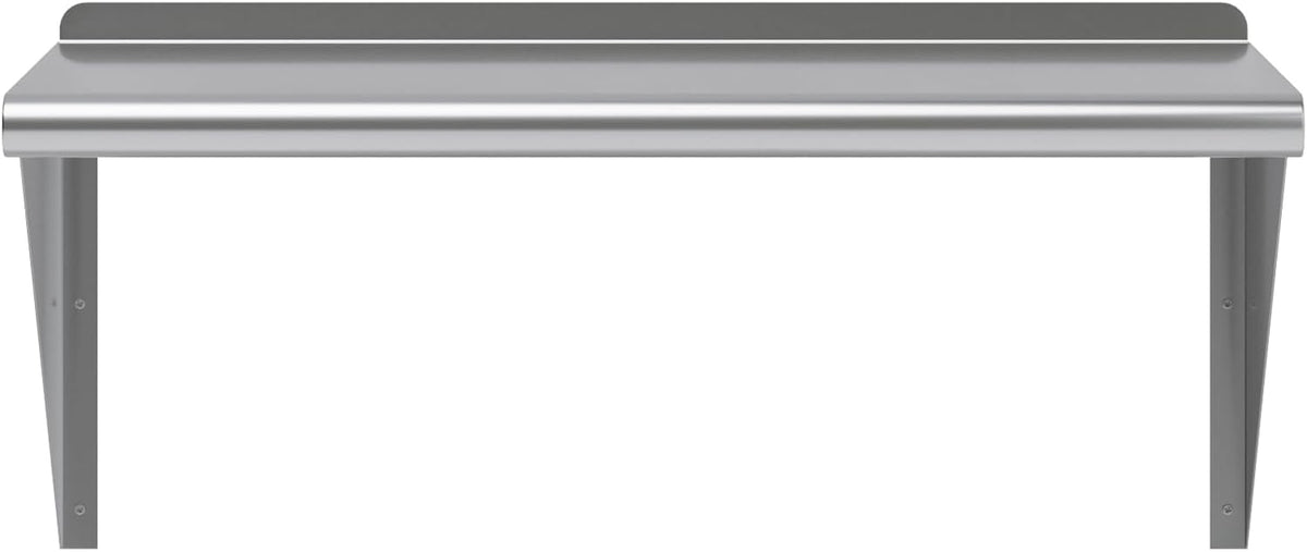 AmGood 30" Long X 16" Deep Stainless Steel Wall Shelf | NSF Certified | Appliance & Equipment Metal Shelving | Kitchen, Restaurant, Garage, Laundry, Utility Room