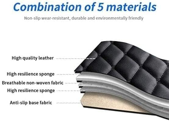 Custom Car Floor Mat Compatible with 97% Car Models Luxury Leather All Weather Waterproof Anti-Skid Full Coverage Car Mats (Beige)
