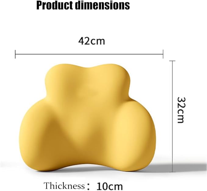 Car Lumbar Support Pillow for Mercedes-Benz C216 CL-Class 2006-2010 2011 2012 2013 2014 Memory Foam Back Support Cushion Breathable Car Seat Lumbar Pad Accessories,Beige