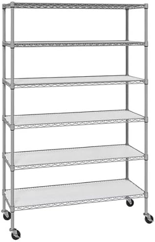 Generic Organize in Style with The Members Mark 6-Tier NSF Heavy Duty Wire Shelving, 47.75"" W x 18"" D x 75.5"" H (Granite, 1 PACK)