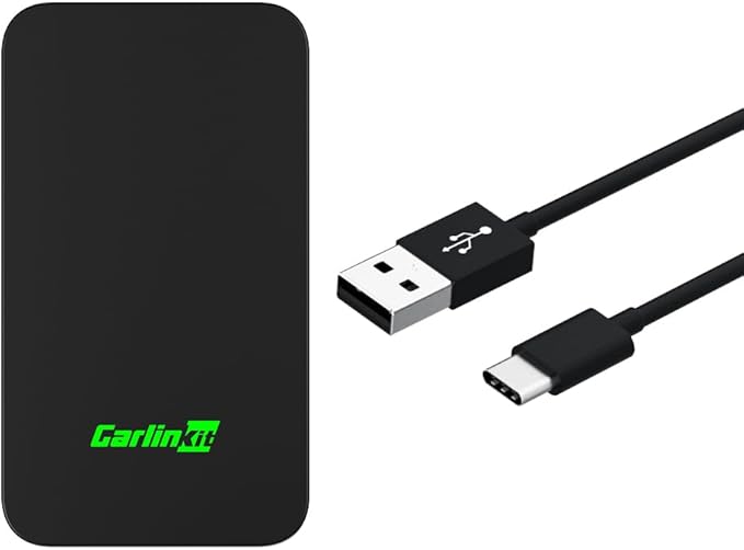 CarlinKit 5.0 Wireless CarPlay/Android Auto Adapter USB for Factory Wired Cars (Model Year: 2015 to 2026), Convert Wired Apple CarPlay & Android Auto to Wireless Dongle, Fit in-Dash Navigation