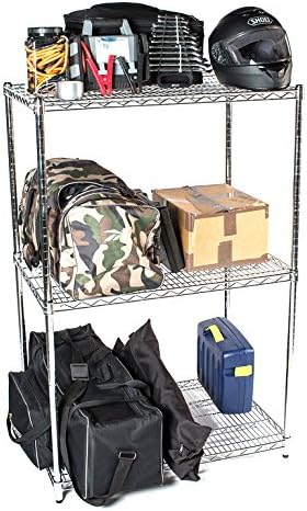 Omega 18" Deep x 60" Wide x 54" High 3 Tier Chrome Starter Shelving Unit