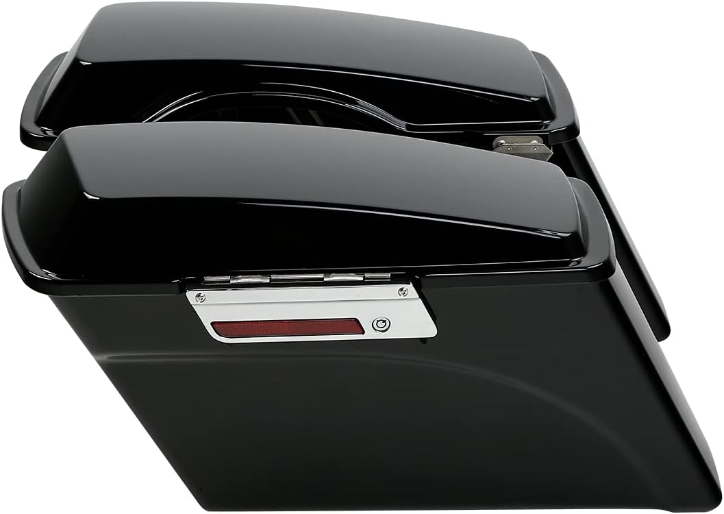 XFMT Motorcycle Saddlebags Vivid Black Hard Saddle Bags Trunk For Harley Touring Road King Street Glide Road Glide Electra Glide Ultra Classic 1994-2013