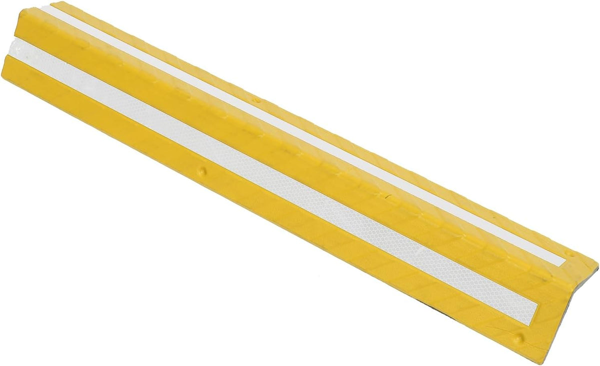 Garage Wall Protector Rubber Wall Corner Guard for Parking Garages, 80cm Long Wall Corner Protector (Yellow)