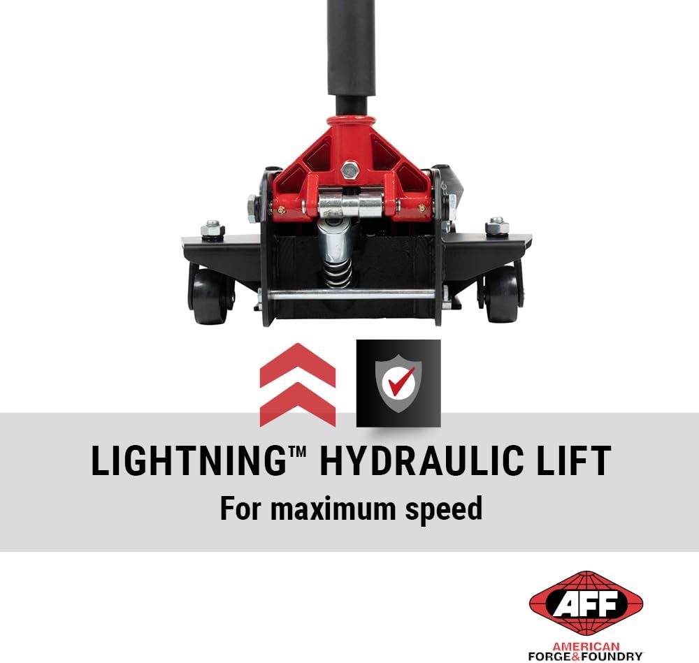 AFF 3.5 Ton Floor Jack - Lightning Lift Hydraulic Car Jack - Super Duty