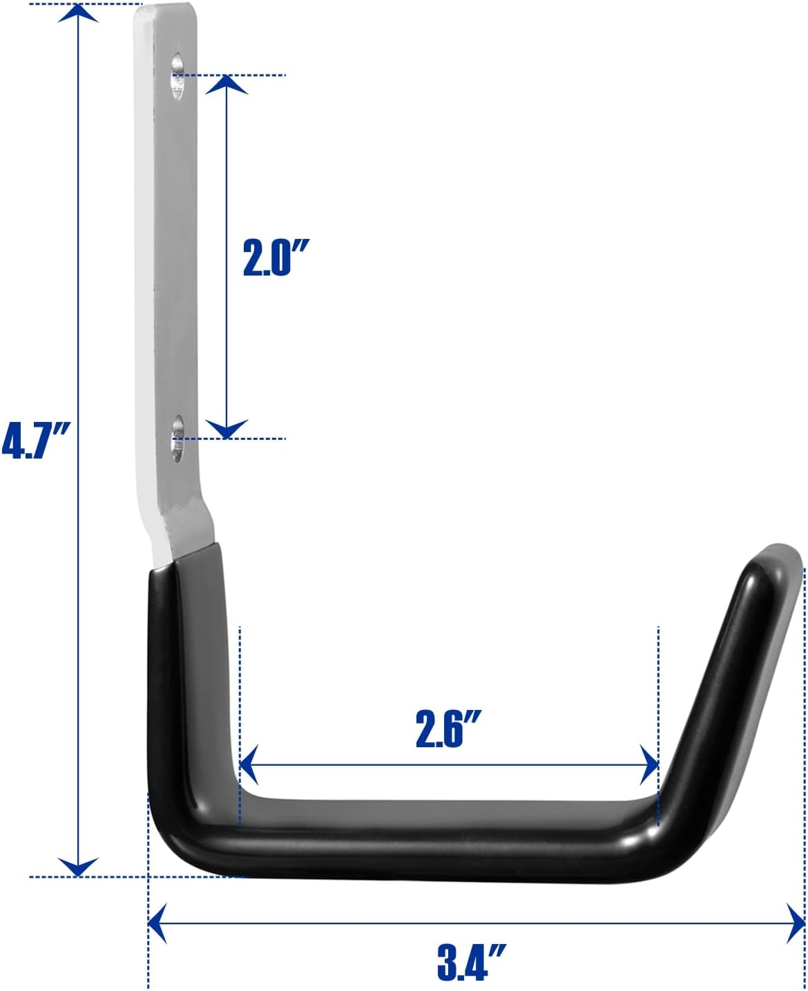 Heavy Duty Steel Garage Hooks,Garage Storage Utility Hooks,Anti-Slip Hanger, Tool Organizer,Steel Wall Mount Organizer, Garden Hose Hanger (Small-6PC)